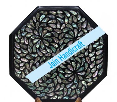 18" coffee corner marble inlay stone table top use room and decor wall malachite