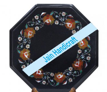 12" coffee corner marble inlay stone table top use room and decor wall malachite