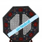 18" coffee corner marble inlay stone table top use room and decor wall malachite