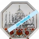 18" coffee corner marble inlay stone table top taj mahal and decor malachite