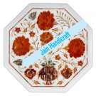 18" coffee corner marble inlay stone table top and decor malachite