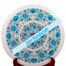 18" coffee corner marble inlay stone table top  and decor round malachite