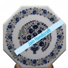 2' coffee corner marble inlay stone table top  and decor blue malachite