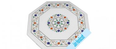 15" coffee corner marble inlay stone table top  and decor blue malachite
