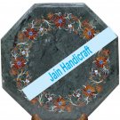 15" coffee corner marble inlay stone green table top  and decor malachite