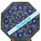 15" coffee corner marble inlay stone green table top  and decor blue malachite