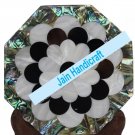 15" coffee corner marble inlay stone white table top  and decor malachite