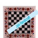 2' coffee corner marble inlay stone white chess table top  and decor malachite