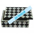 8"x6" marble trinket jewelery box inlay malachite