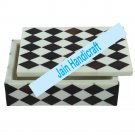 8"x6" marble trinket jewelery box inlay malachite