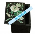 8"x6" marble trinket jewelery box inlay malachite