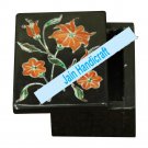 8"x6" marble trinket jewelery box inlay malachite