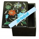 6"x4" marble trinket jewelery box inlay malachite