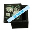 6"x4" marble trinket jewelery box inlay malachite