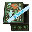 6"x4" marble trinket jewelery box inlay malachite
