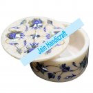 4" marble trinket jewelery box inlay malachite