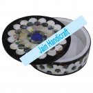 6" marble trinket jewelery box inlay malachite