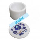 4" marble trinket jewelery box inlay malachite