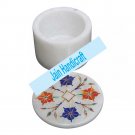 4" marble trinket jewelery box inlay malachite