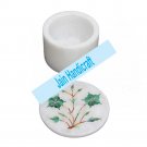 6" marble trinket jewelery box inlay malachite