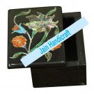 6"x4" marble trinket jewelery box inlay malachite