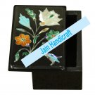 8"x6" marble trinket jewelery box inlay malachite