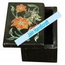 8"x6" marble trinket jewelery box inlay malachite