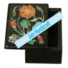 6"x4" marble trinket jewelery box inlay malachite