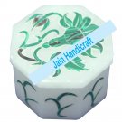 4" marble trinket jewelery box inlay malachite
