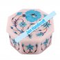 4.5" marble trinket jewelery box inlay malachite