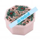 4.5" marble trinket jewelery box inlay malachite