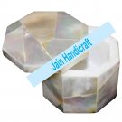 6" marble trinket jewelery box inlay malachite