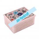6"x4" marble trinket jewelery box inlay malachite