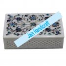 8"x6" marble trinket jewelery box inlay malachite