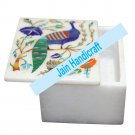 6"x4" marble trinket jewelery box inlay malachite