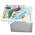8"x6" marble trinket jewelery box inlay malachite