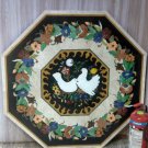 42" coffee corner marble inlay stone table top  and decor malachite