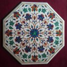 3' coffee corner marble inlay stone table top  and decor malachite