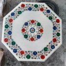 2' coffee corner marble inlay stone table top  and decor malachite