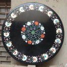 3' coffee corner marble inlay stone table top  and decor malachite