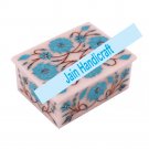 6"x4" marble trinket jewelery box inlay malachite