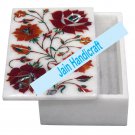 6"x4" marble trinket jewelery box inlay malachite