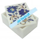 8"x6" marble trinket jewelery box inlay malachite