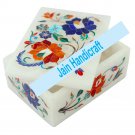6"x4" marble trinket jewelery box inlay malachite