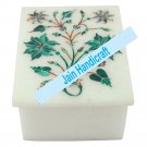8"x6" marble trinket jewelery box inlay malachite
