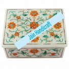 6"x4" marble trinket jewelery box inlay malachite