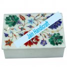 8"x6" marble trinket jewelery box inlay malachite