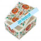 6"x4" marble trinket jewelery box inlay malachite