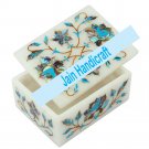 6"x4" marble trinket jewelery box inlay malachite