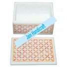 8"x6" marble trinket jewelery box inlay malachite